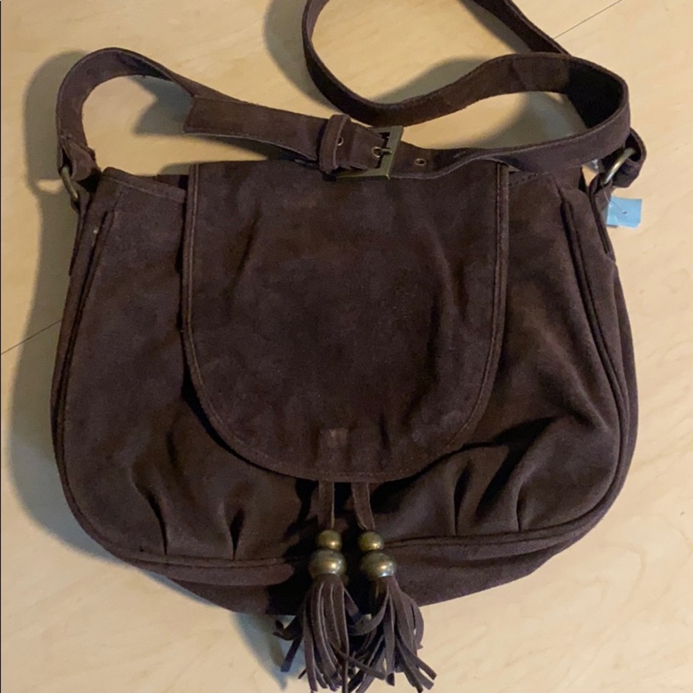 Great Plains London Brown suede Crossbody